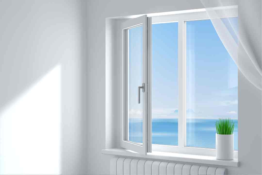 Open Casement Window With Ocean View